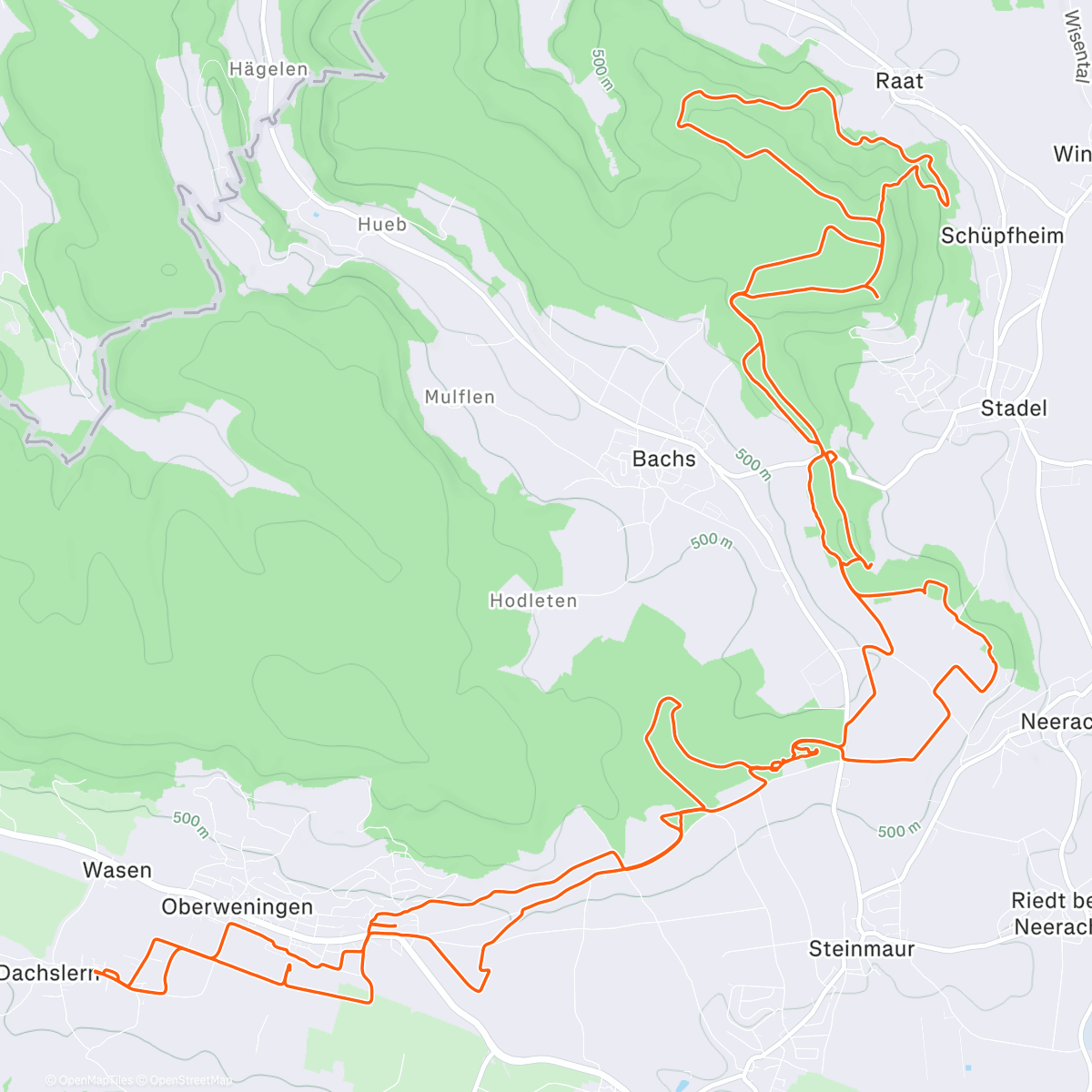 Карта физической активности (Stadlerberg Trails)