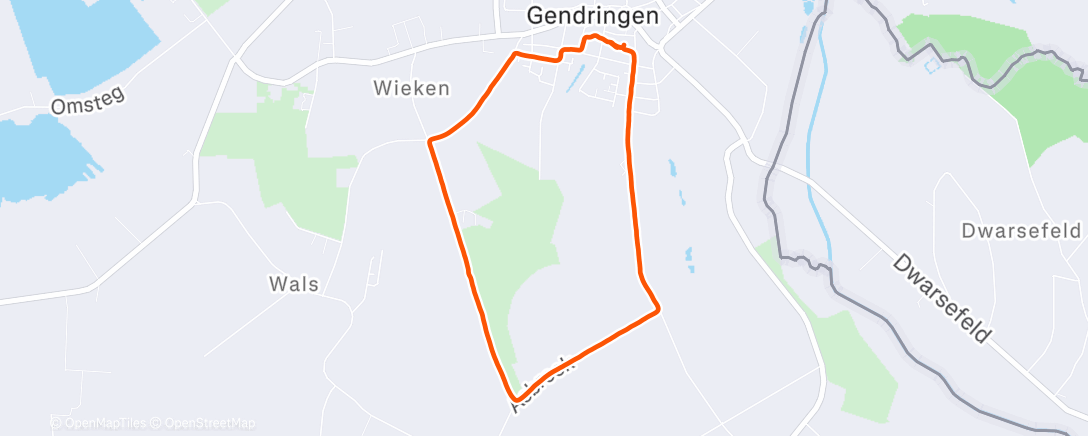 Map of the activity, Namiddagwandeling