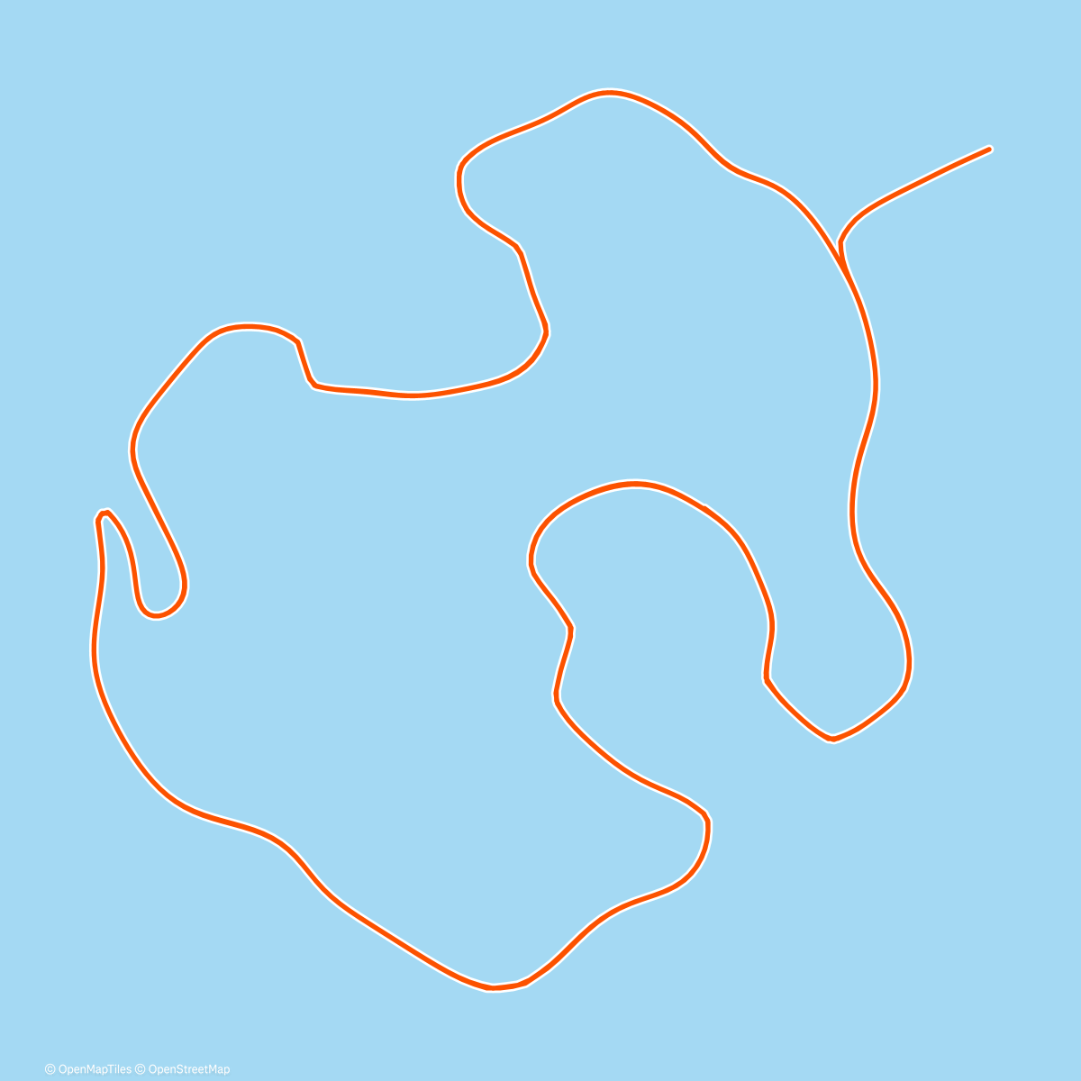 Map of the activity, Zwift - Brisk Burn on Volcano Circuit in Watopia