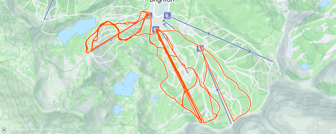 Map of the activity, Spring Shred with Brian