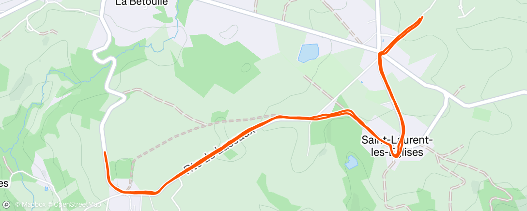 Peta aktivitas, Course à pied du midi