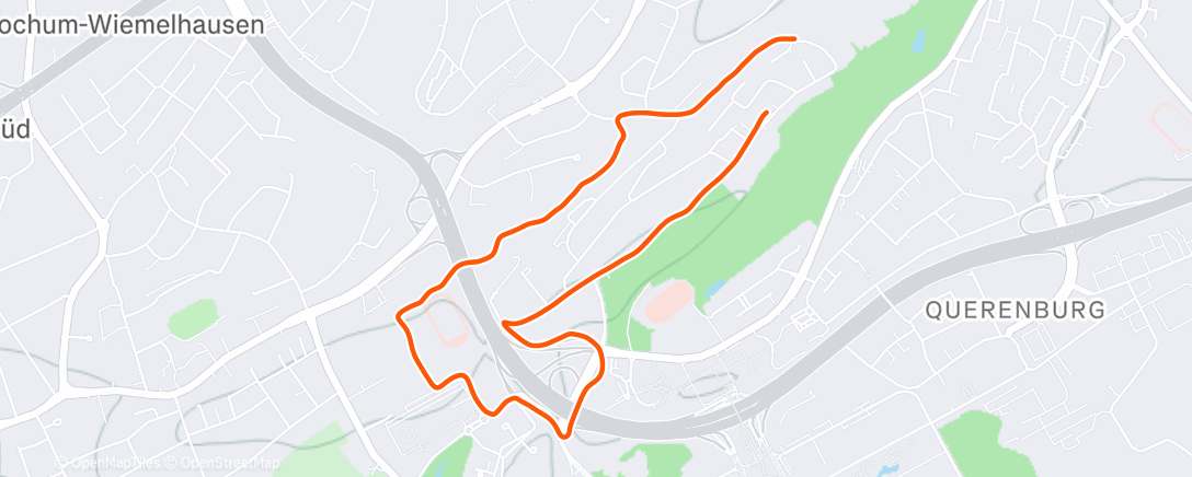 Map of the activity, Mittagslauf