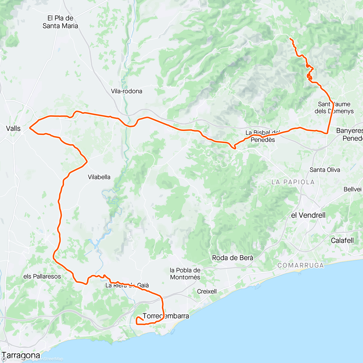 Map of the activity, Volta a Catalunya stage 5