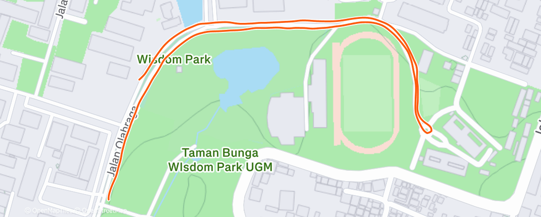 Map of the activity, Morning Run