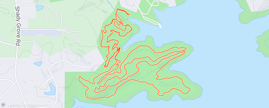 Map of the activity, Evening Trail Run