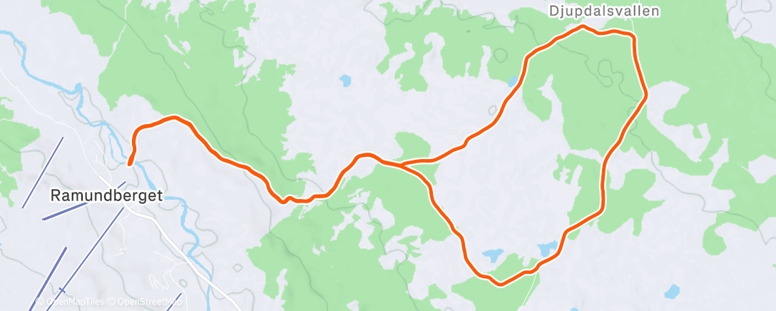 Map of the activity, Afternoon Nordic Ski