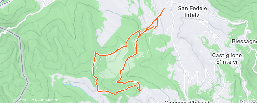 Map of the activity, Lunch Trail Run