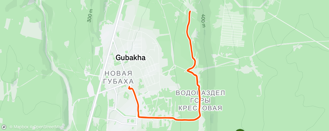 Map of the activity, Nike Run Club: воскресенье - утренняя пробежка