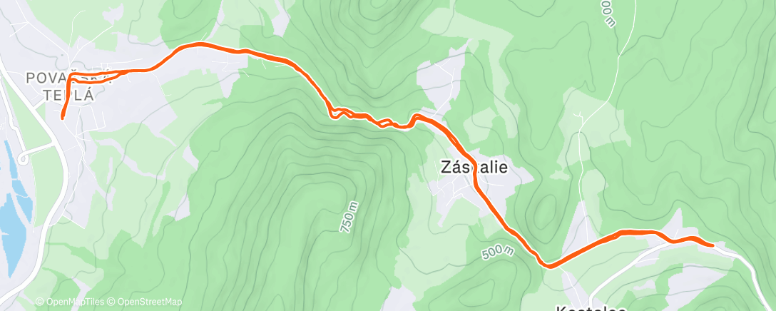 Map of the activity, Lunch Run