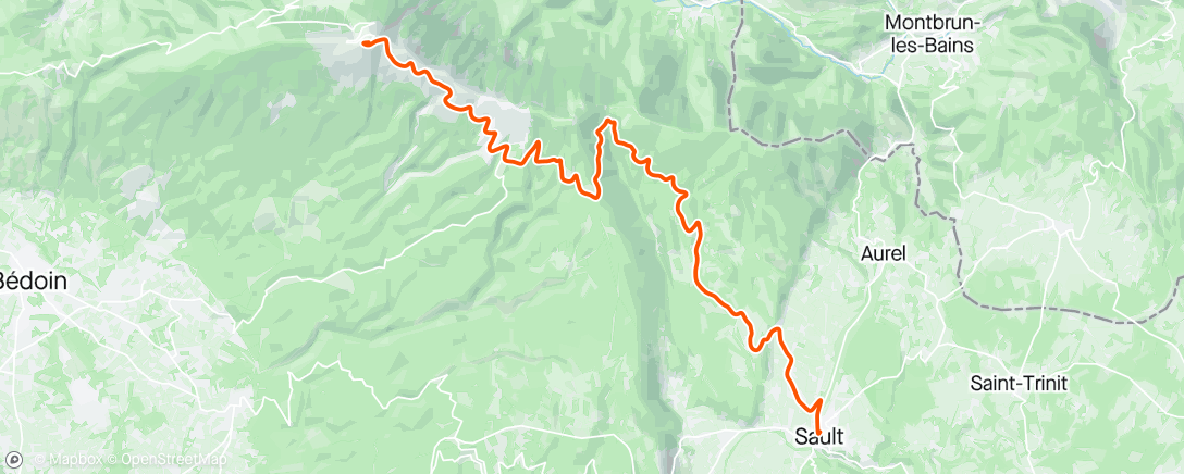 Map of the activity, Mont Ventoux met Wouter!!!