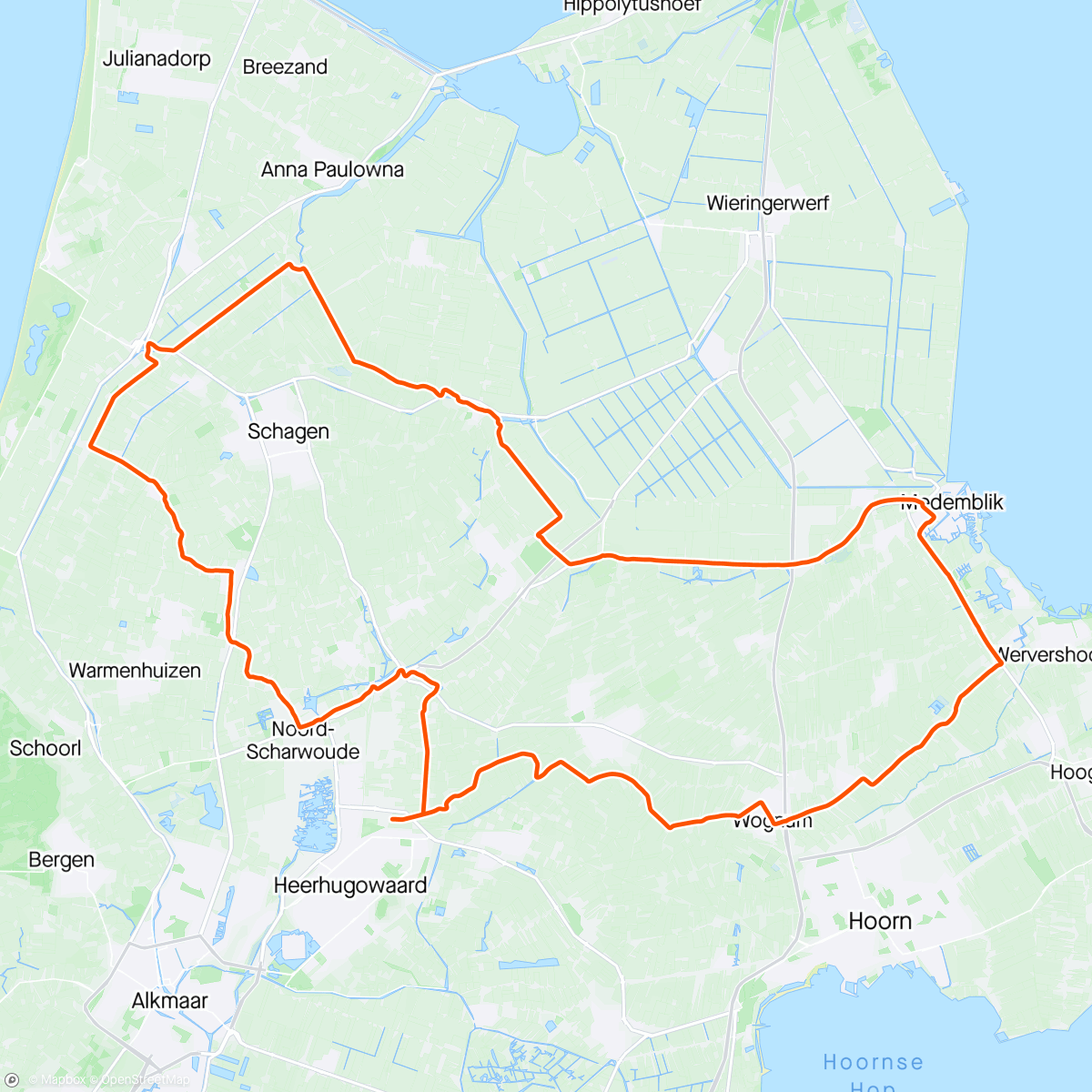 Mappa dell'attività 28/4/2024 - Rondje door de polder (Z4/5)