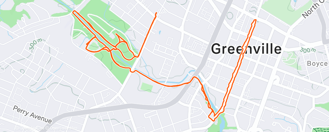 Map of the activity, Afternoon Walk