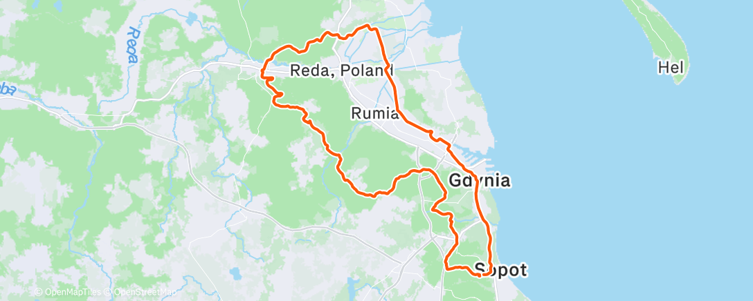 Map of the activity, Oh ride it is no drożdżówka ride!