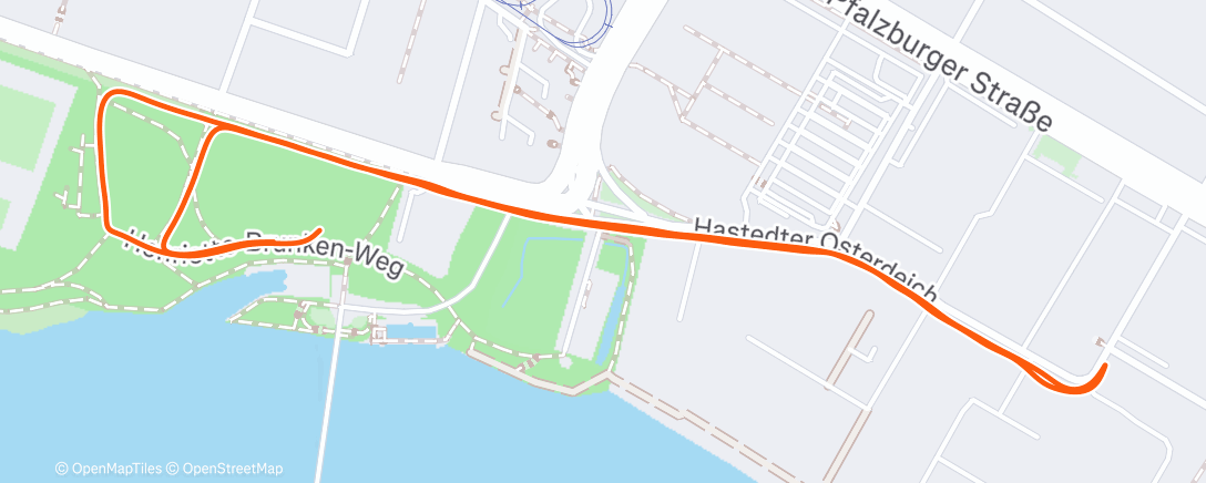 Map of the activity, Auslaufen