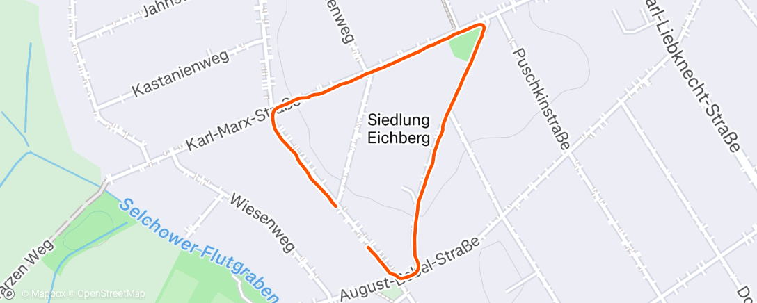 Map of the activity, Abendspaziergang
