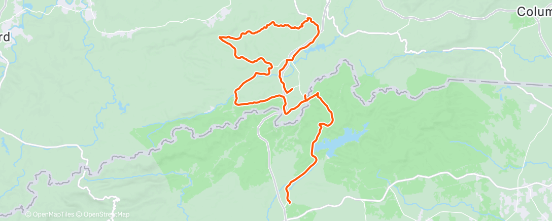 Map of the activity, Afternoon Ride