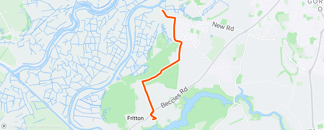 Map of the activity, Morning Run
