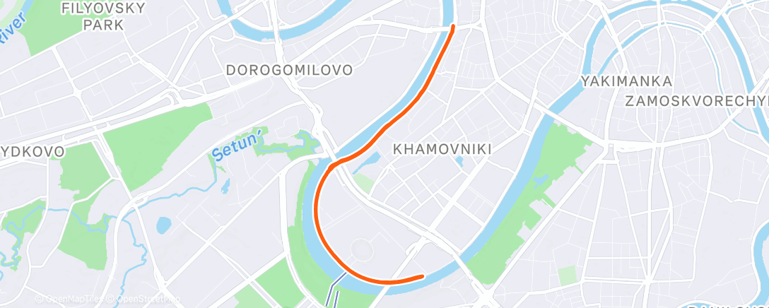 Map of the activity, Lunch Run