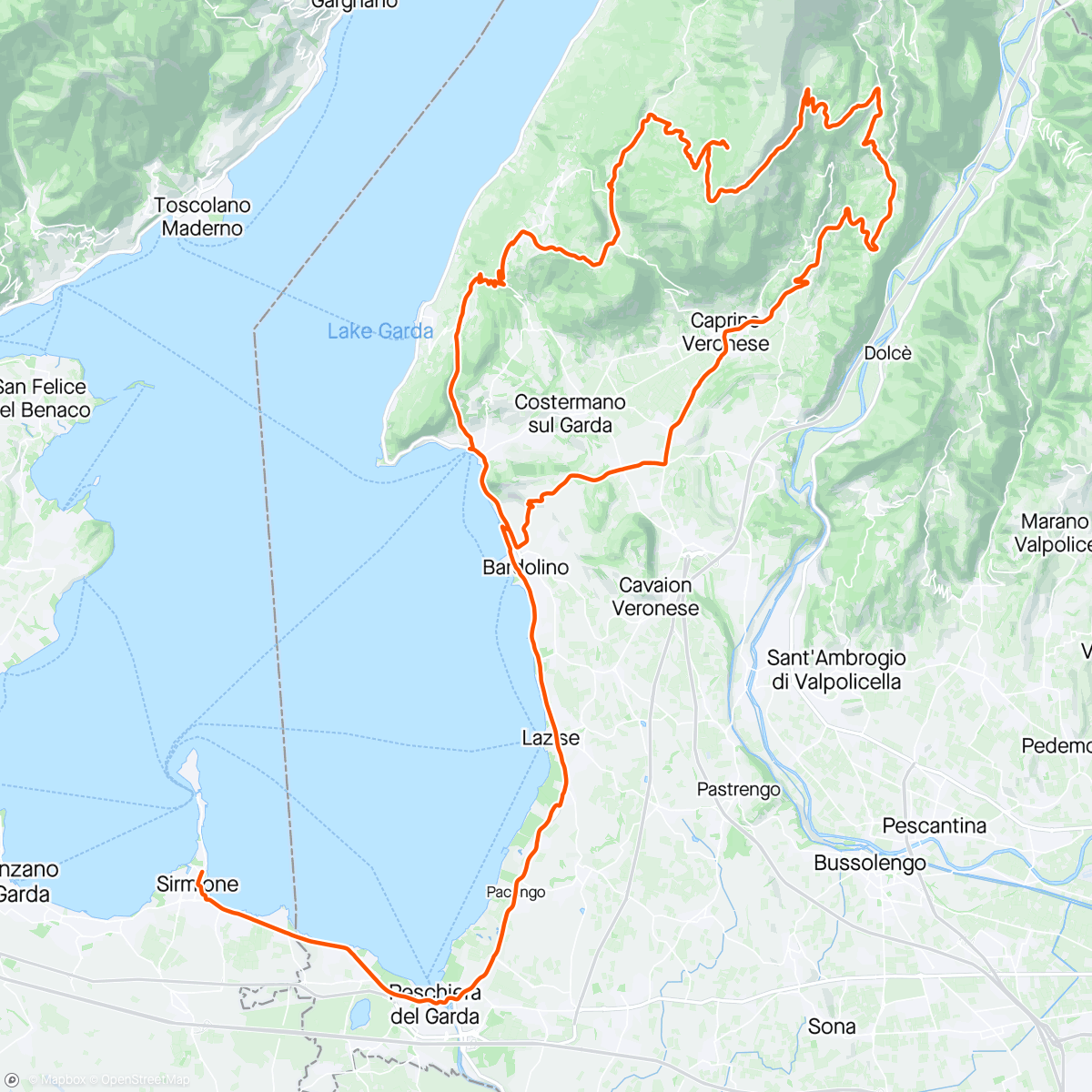 Mappa dell'attività Lago di Garda 2024 - giorno 4