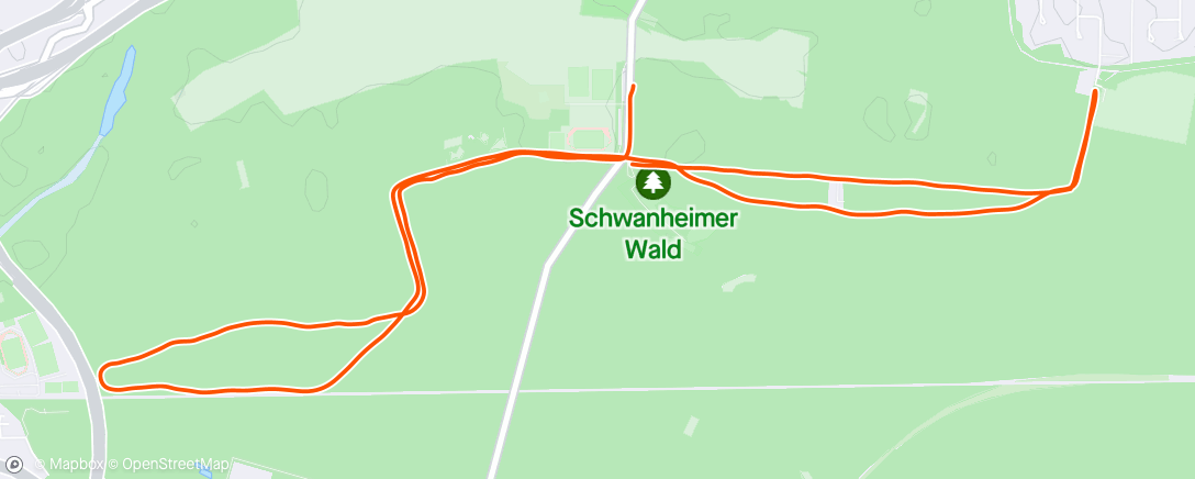 Map of the activity, Schwanheimer Pfingstlauf