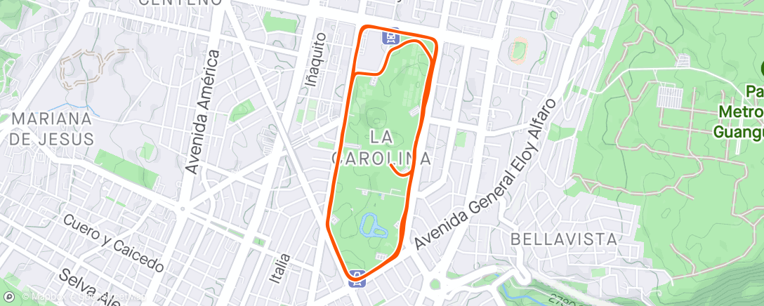 Map of the activity, Morning Run