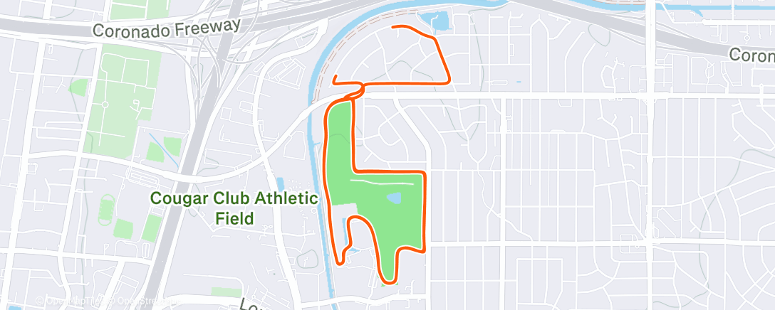 Map of the activity, 2xgolf course