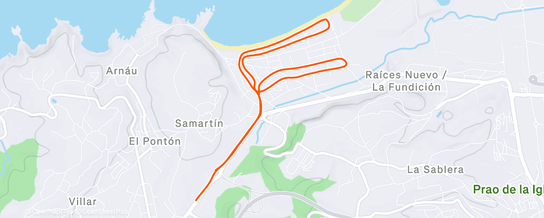 Карта физической активности (Afternoon Run)