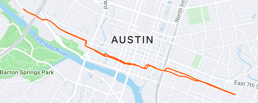 Map of the activity, Morning Run