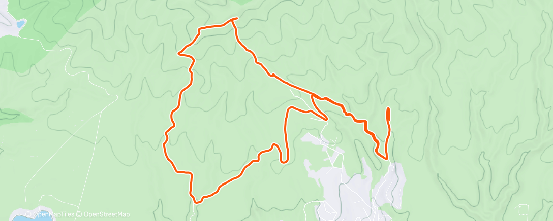 Map of the activity, Running