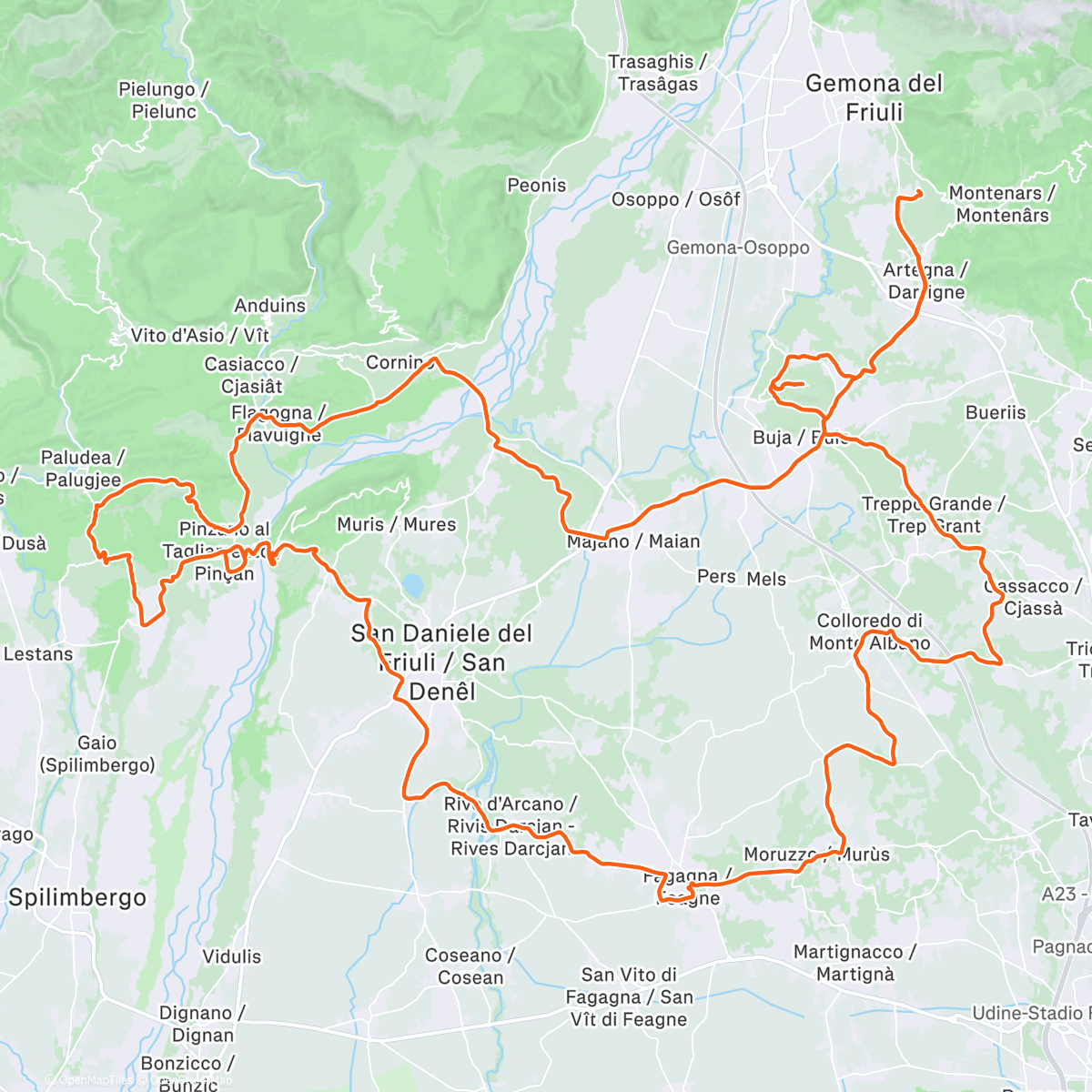 Map of the activity, Partire presto, tornare presto ! Un po’ di Classic + stradINE!