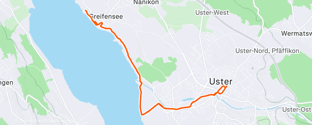Map of the activity, Afternoon Run