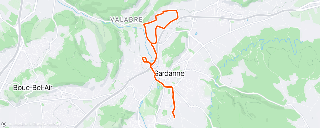 Map of the activity, Footing cool avec Philippe.