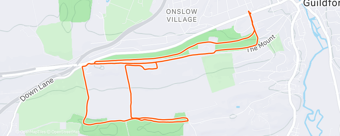 Map of the activity, Lunch Run