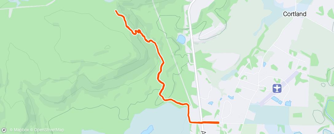 Map of the activity, Trial maintenance ride