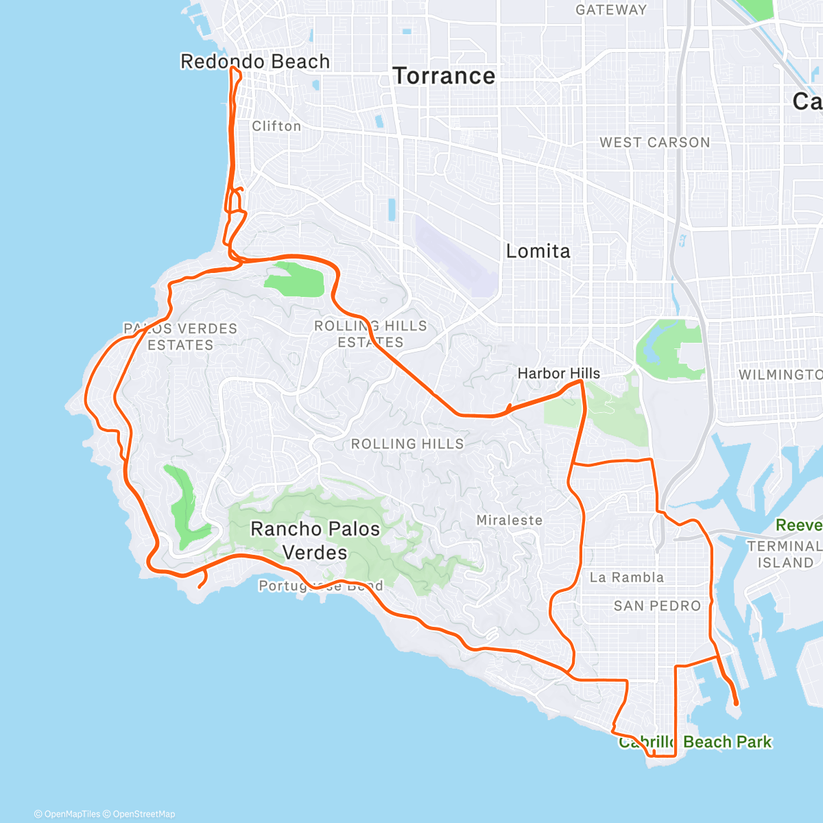 Map of the activity, Morning Ride