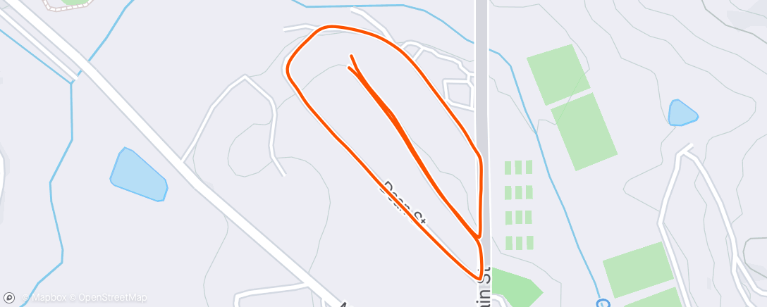 Map of the activity, Afternoon Run