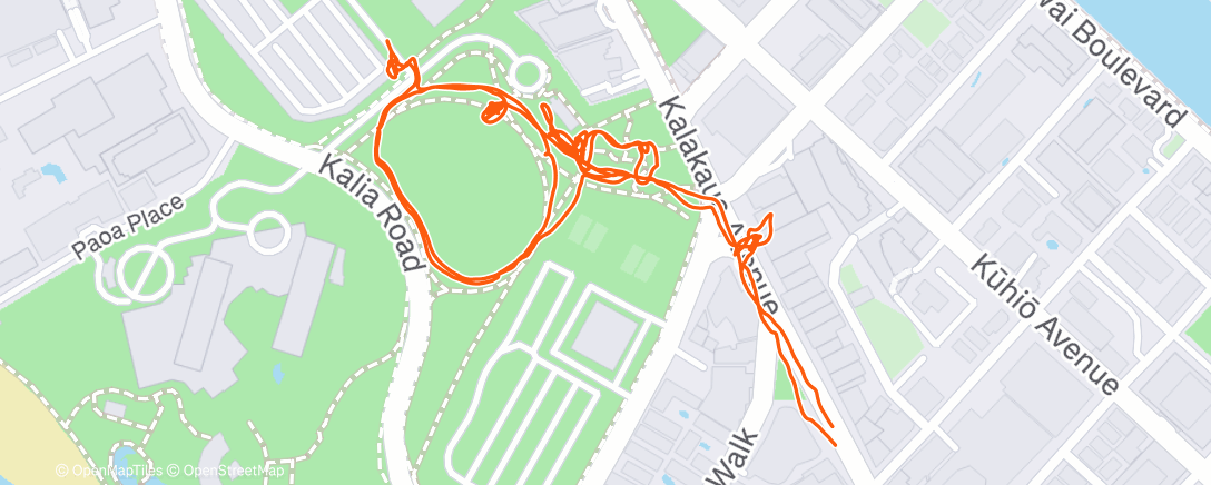 Map of the activity, Phaedee getting some miles on the bike!