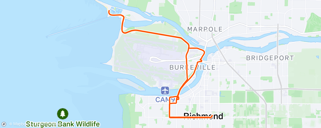 Map of the activity, Evening Ride