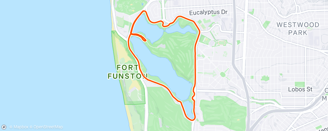 Map of the activity, Friday Run