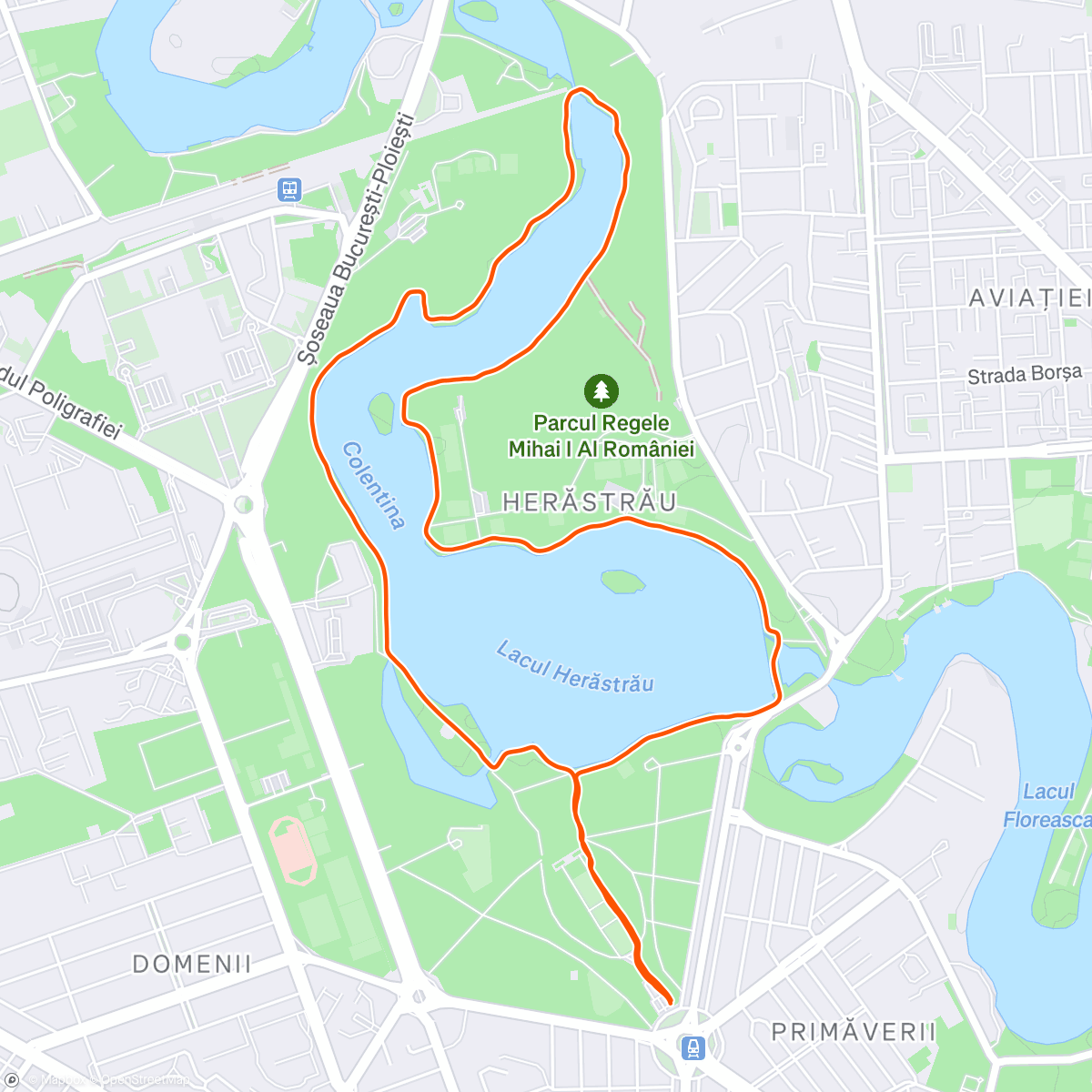 Map of the activity, Morning Run