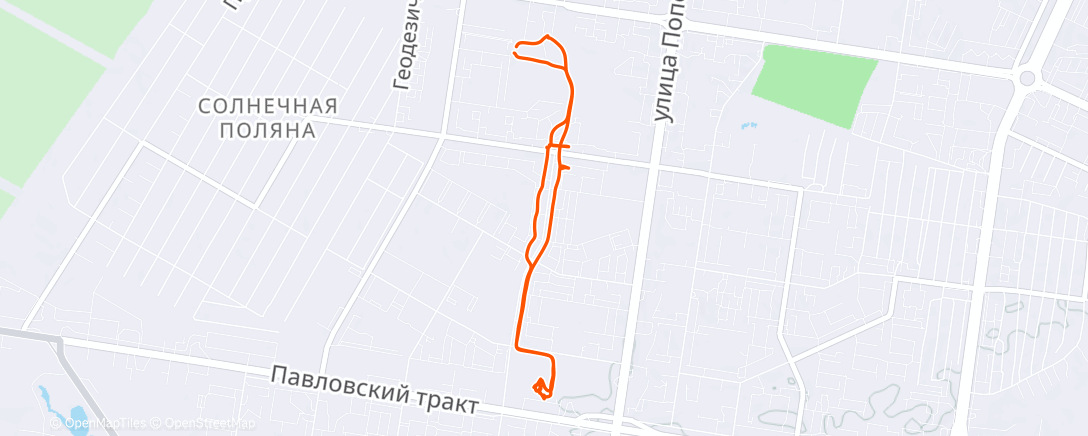 Map of the activity, Дневная прогулка