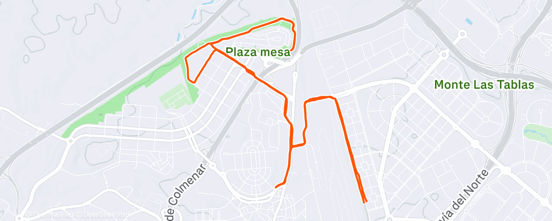 Map of the activity, Morning Run
