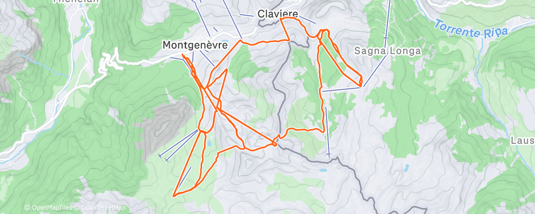 Карта физической активности (Ski alpin le matin)