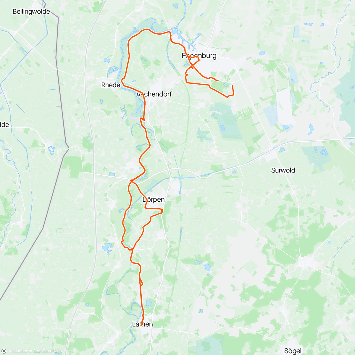 Map of the activity, 13. Tour - Cappuccino-Fahrt