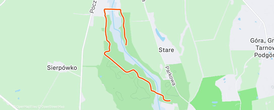 Map of the activity, Afternoon Walk
