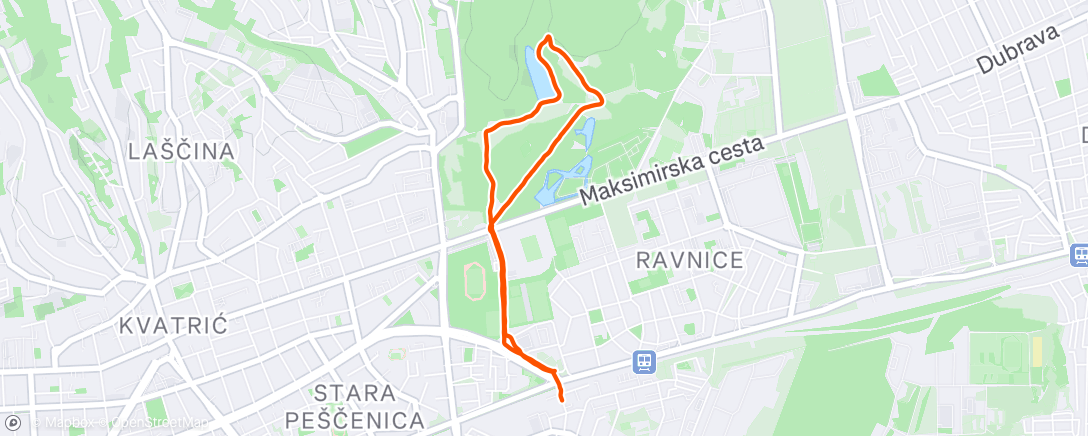 Map of the activity, Morning Walk