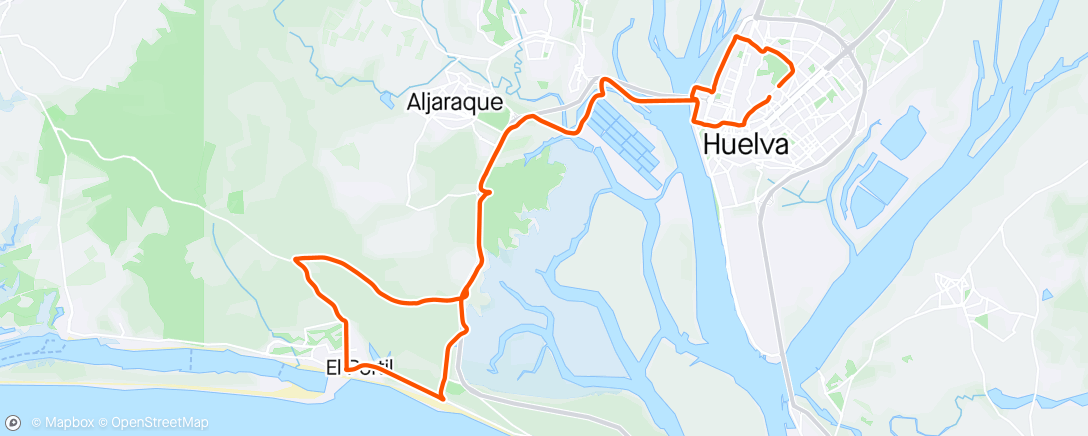 Map of the activity, Vuelta x el portil