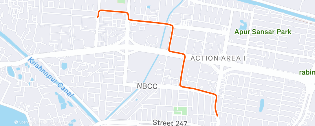 Map of the activity, Evening Ride