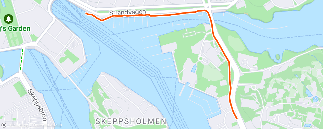 Map of the activity, Morning Walk in Stockholm