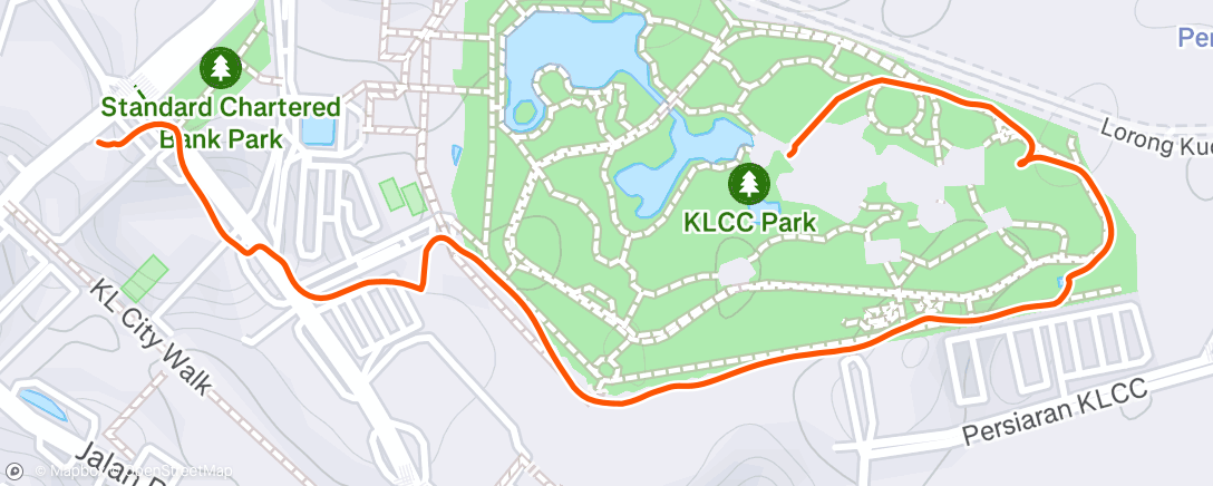 Map of the activity, Lunch Walk